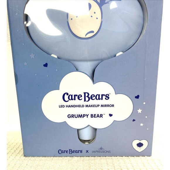 Care Bears Led Handheld Makeup Mirror Grumpy Bear Blue White Vanity - Picture 2 of 12